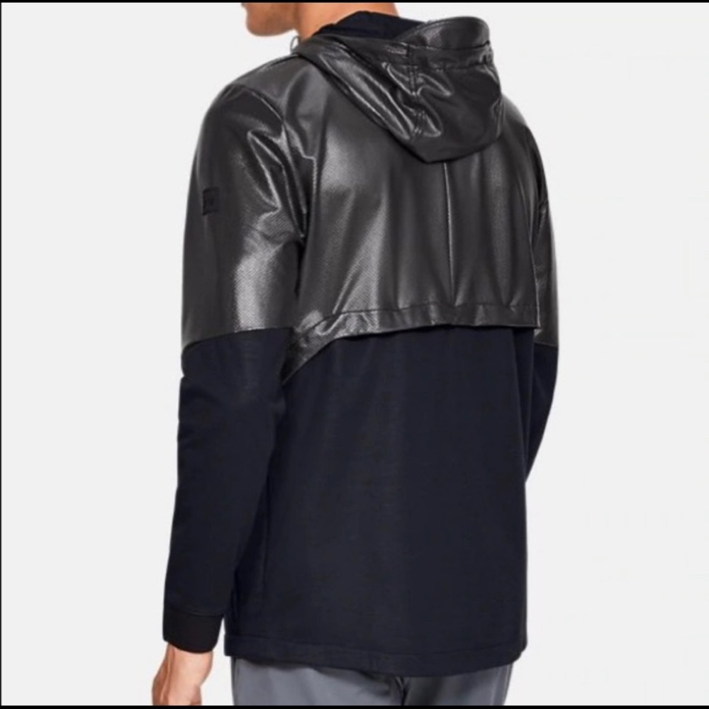 ⭐️HOST PICK⭐️NWT Men Medium UA Hybrid Windbreaker Jacket Black - Picture 3 of 7